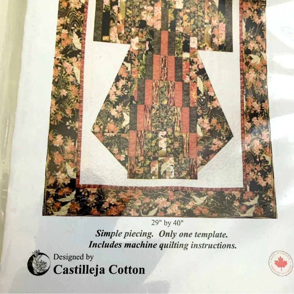 Oriental Tiles and Bargello Kimono Quilt Patterns Lot of 2 NWT